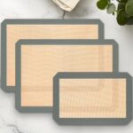 Pack of 3 Basics Silicone, Non-Stick, Food Safe Baking Mat, Rectangular, Cookies, Macaroons, Bread(Grey 0.4mm) Grey1 Version 1.0.0