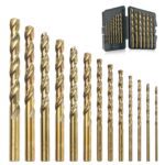 13Pcs Cobalt Drill Bits Set, M35 HSS 135 Degree Tip, Twist Jobber Length Drill Bit Kit for Hardened Metal, Cast Iron, Stainless Steel, Plastic and Wood with Storage Case 1/16"-1/4" 13 pcs Cobalt Version 1.0.0