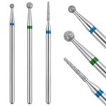 Cuticle Drill Bit,Cuticle Drill Bits for nails 3pcs Diamond Nail Drill Bits for 3/32''Electric Nail File Machine Pedicure Tool 3Set-A Version 1.0.0