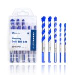 5 Pack 1/4 to 1/2 inch Masonry Drill Bit Set,3 Flat Shank Drill Bit Set for Concrete, Tile,Brick, Cement,Glass (3 Flat Shank, 1/4 to 1/2 inch( 5 Pack )) 1/4 to 1/2 inch( 5 Pack ) 3 Flat Shank Version 1.0.0