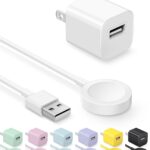 Fast Charger for Apple Watch Charger, Magnetic iWatch Charger to USB A Cable 3.3FT with USB A Wall Plug Adapter for Apple iWatch Series Ultra/10/9/8/7/6/SE/5/4/3/2 (White) Version 1.0.0