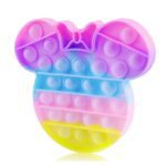 Fidget Sensory Toys for Kids,Push Bubble Game,Cute Small Birthday Gifts Classroom Prize Travel Toy for Toddler Girls,Silicone Squeeze Stress Reliever Adults Office Desk Fidgets Mouse Macaron Version 1.0.0
