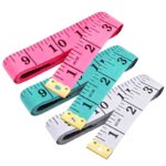 Soft Tape Pack of 3 Measure Dual Scale Standard & Metric Measurements Tape Scale Body Measuring Tape for Weight Loss Tailor Craft Ruler 60 Inches (White+Pink +Green) Version 1.0.0