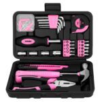 DEKOPRO 94 Piece Pink Tool Set, Household DIY Tool Kit for Women with Storage Toolbox, Small Basic Hand Tool Box Set for Home Repair, DIY, Apartment, Office Version 1.0.0