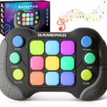 Upgraded Flashing Handheld Game for Kids, Fast Push Fidget Game Toy, Quick Push Light Up Fidget Electronic Console for Teens, Birthday Gifts for 3-12 Year Old Boys Girls Grey Version 1.0.0
