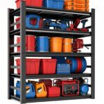 Garage Shelving, 3000 LBS Heavy Duty Metal Storage Shelves with Anti-Fall Rails, 5-Tier Adjustable Storage Rack for Garage, Warehouse, Basement, 35.4" W x 15.7" D x 72" H Black-upgraded Upgraded 35.4" W x 15.7" D x 72" H Version 1.0.0