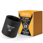 TIGHTSPOT 1/2 Inch Drive 30mm Shallow Impact Socket with Anti-Rounding 6 Point Design, Heat-Treated CRV Steel Shallow 1/2" Drive 30 mm - 6 Point Version 1.0.0