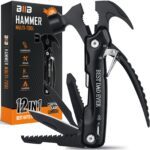 BIIB Fathers Day Mens Gifts for Husband Dad Grandpa, 12 in 1 Hammer Multitool Camping Essentials, Gifts for Men, Personalized Fathers Day Dad Gifts from Daughter Son Wife, Camping Gear Survival Tools Best Dad Ever Version 1.0.0
