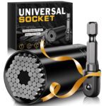 Fathers Day Dad Gifts from Daughter Son Wife Super Universal Socket Tools Dad Gifts for Father Husband Grandpa Stepdad Papa Mens Gifts for Him Men Husband Cool Stuff Gadgets Present Ideas (7-19mm) Black Version 1.0.0