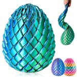 Twisty Fidget Egg – Twisty Fidget Dragon Egg – 3D Printed Slippery Egg, Cool Rotating Desk Toy, Unique Expanding Gearball, Fingertip Fidget, Stress Relief, Easter Basket Stuffer & Gift for Kids 3d Printed Eggs LV Version 1.0.0