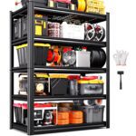 Storage Shelves, 2500lbs Garage Shelving,Adjustable Heavy Duty Shelving Unit,5T Tall Garage Shelves,Metal Standing Shelf Units,Utility Rack For Kitchen Warehouse Industrial Basement 71.2*35.4*15.7 1 Wire72''H*36'W*16''D Version 1.0.0