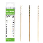 5/32 x 8 Inch Extra Long Drill Bits (3 Pack), Aircraft Drill Bit Black and Gold M2 HSS for Wood, Plastic, Thin Metal Sheet 5/32" Version 1.0.0