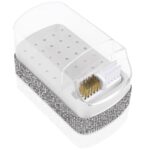 2 in 1 Nail Drill Bits Holder: 30 Holes Nail Bits Organizer Case with Cleaner Brush, Dustproof Efile Nail Tech Bits Storage Container Box Manicure Tools Accessories Display for Salon Home(Only Box) White Version 1.0.0