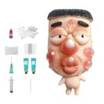 Refillable Pimple Popping Toy Squishy Sensory Fidget Toy Kit, Large Soft Silicone Squeeze Popper with Filling Kit, Oddly Satisfying ASMR Stress Relief Toy for Adults Teens, Reusable Novelty Gift (D) Dazed Pout Version 1.0.0