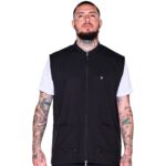 Barber Strong Barber Vest, Men's Hair Repellent, Lightweight & Breathable Mesh Side Panels, Sleeveless, 3 Pockets XX-Large Black Version 1.0.0