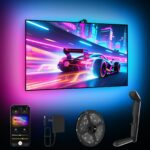 GIPOYENT TV LED Backlight with Camera, 20.34FT RGB Lights Sync to Screen for 65–100 Inch TVs, Smart App Control, Music Sync Color Changing LED Strip Lights for Gaming, Movies, Bedroom 20.34FT for 65"-100" TV Version 1.0.0