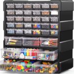 PurKeep Drawer Organizer for Garage Building Bricks Storage,Thicker Craft Organizers Storage with Dividers Labels for Hardware,Screws,Nuts Bolts,Teacher Toolbox,Charms, Beads,Craft A-39 Drawer Organizer Version 1.0.0